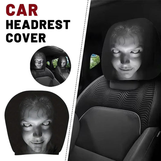 Horror Face Car Headrest Covers
